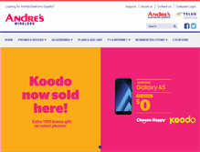 Tablet Screenshot of andreswireless.com